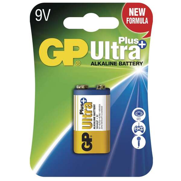 Alkalická baterie GP Ultra Plus 9V (6LF22) B1751 1