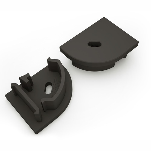 Koncovka rohového LED profilu AVA MAGLYTE-10 ANGULAR plná, černá 1