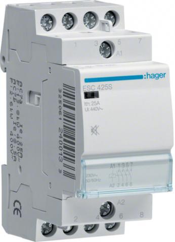 Hager ESC425S Stykač se sníž. hlučností 25A, 4S, 230V AC 1
