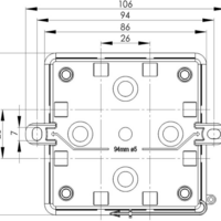 KA 012 LG krabice WISKA 86 x 86 x 41mm zaklap. IP55 ( F12 ) 10109427 2