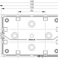 KA 016 LG krabice WISKA 125 x 86 x 41mm zaklap. IP55 ( K16 ) 2