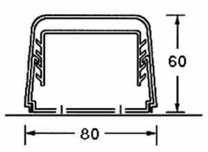 Kanál 80x60 0812BCF-W bílý UV Canalsplit 1