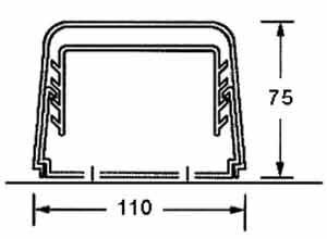 Kanál 110x75 1212BCF-W bílý UV Canalsplit 1