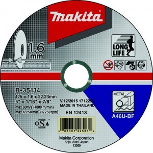 MAKITA B-35134 kotouč řezný ocel 125x1.6x22.23mm 1