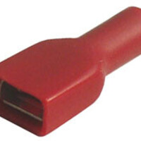 Objímka plochá celoizolovaná, průřez 0,5-1,5mm2 / 6,3x0,8mm izolace PVC dle UL, obdélníkov 2