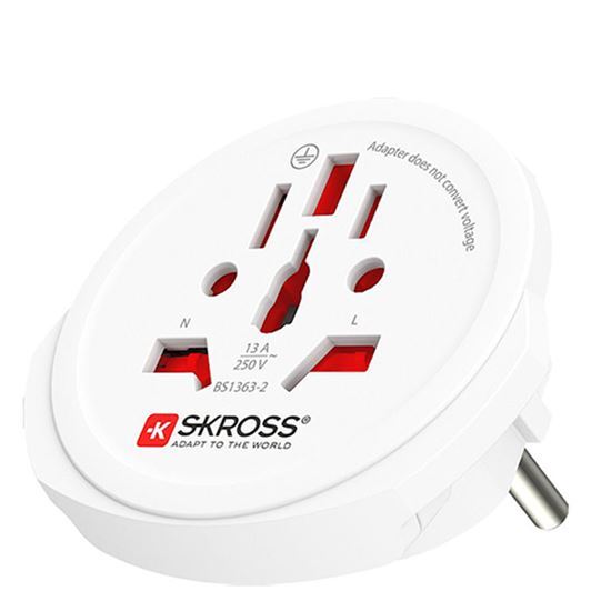 Cestovní adaptér Europe pro cizince v ČR, typ E/F PA30 1