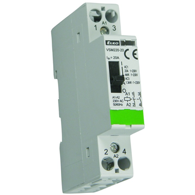 VSM220-20 230V AC 
Instalační stykač s manuálním ovládáním 2x20A 1