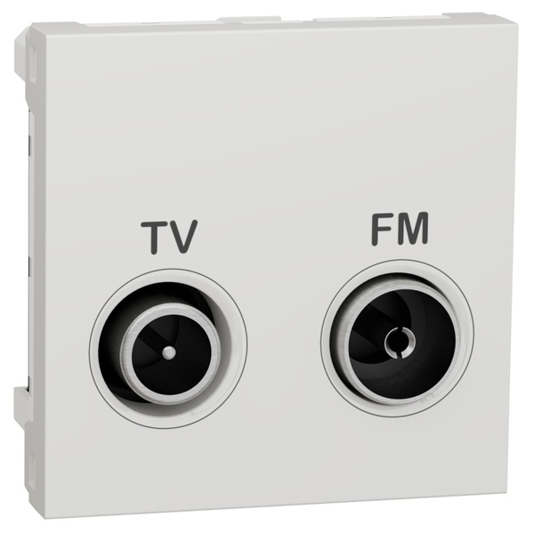 Schneider NU345318 Unica Zásuvka TV/R průběžná 1,5 dB, 2M, Bílá 1