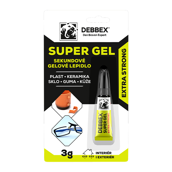 Lepidlo sekundové gelové SUPER GEL 3g Lepidlo sekundové gelové SUPER GEL 3g 1