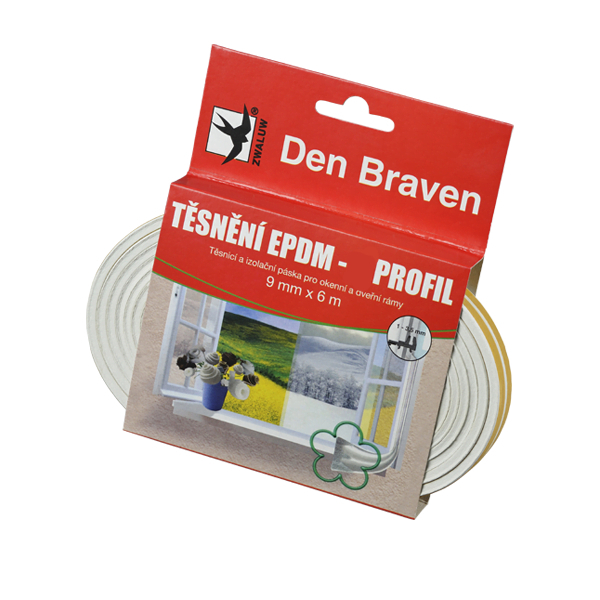 Profil těsnící-P bílý z EPDM pryže 9x5,5x6m Mappy Profil těsnící-P bílý z EPDM pryže 9x5,5x6m Mappy 1