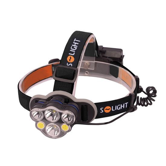 Solight LED čelová nabíjecí svítilna 550, 550lm, Li-Ion WN35 1