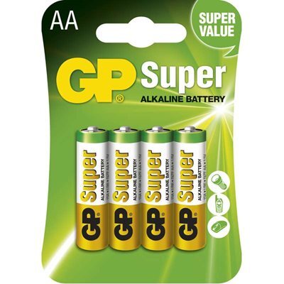 Alkalická baterie GP Super LR6 (AA), blistr B1321 1