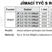 Tremis JR 3,0 18/10T – jímací tyč s rovným koncem AlMgSi VN3110 2