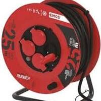Venkovní prodlužovací kabel na bubnu 25 m / 4 zásuvky / černý / guma / 230 V / 1,5 P084251 2